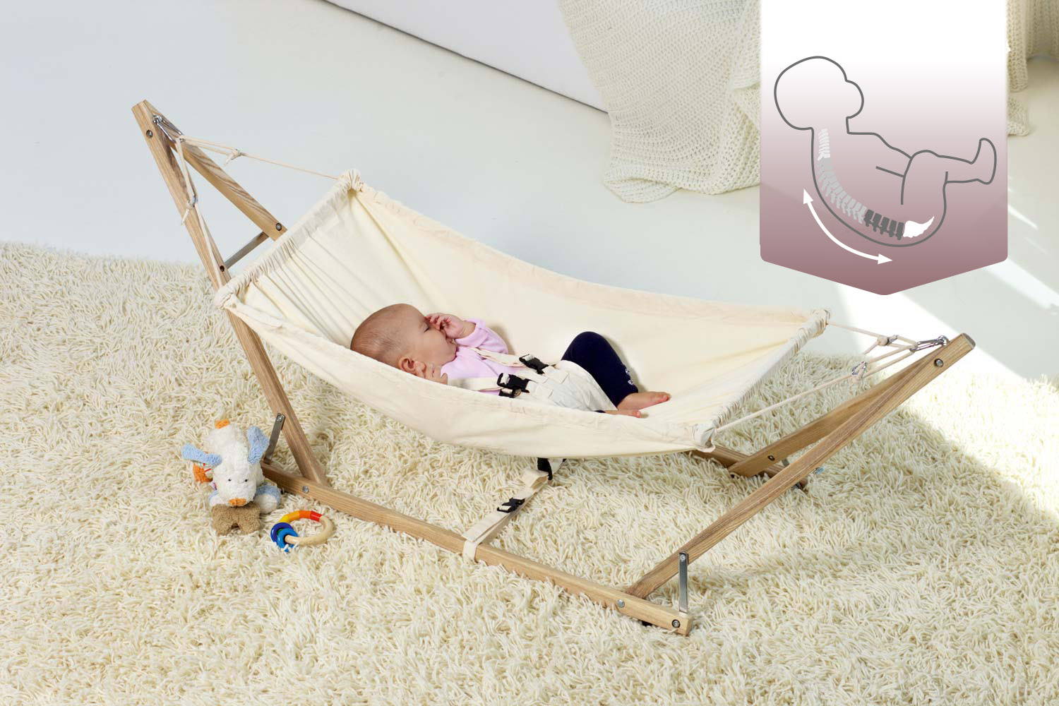 Set hamac bébé Kaya avec support Leo - as